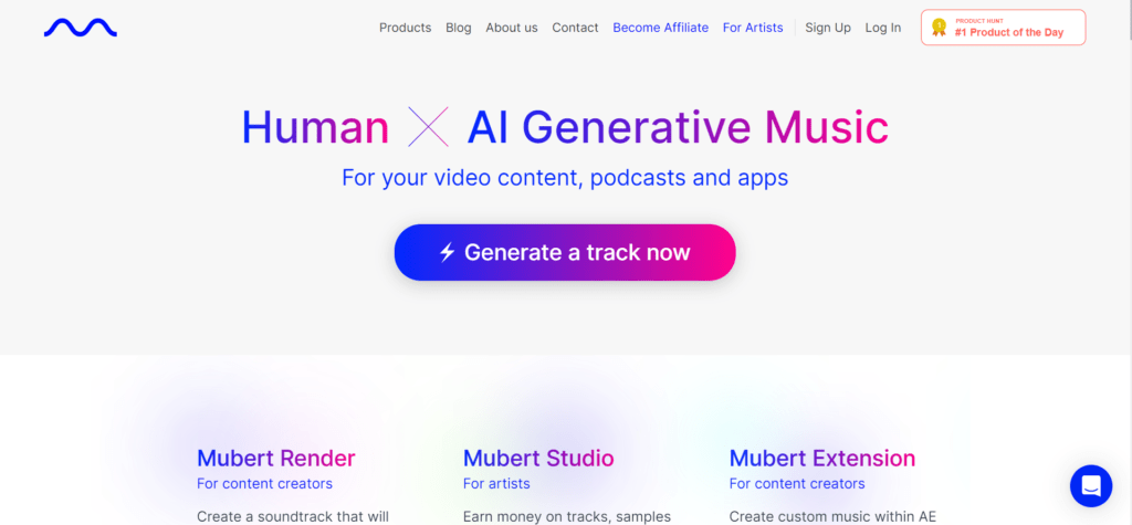 Mubert AI music generators